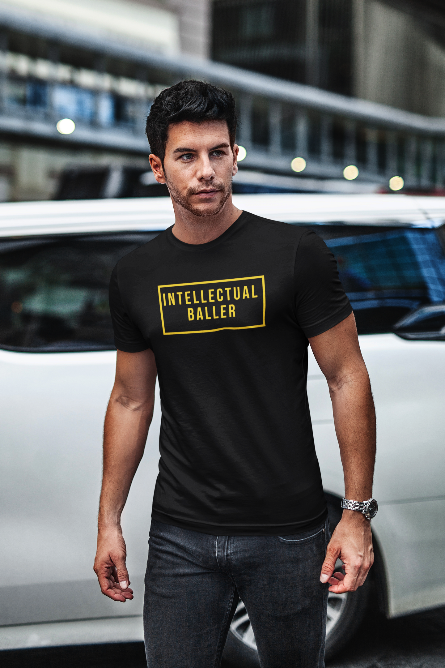 Intellectual Baller Tee - GOLD